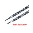thumbnail image 3 of INSPIRE CHIC 1 Pair Leopard Print Flat Shoe Laces for Sneakers, 0.31'' Shoelaces for Casual Hiking Shoes Black White Zebra 120cm/47.2", 3 of 4