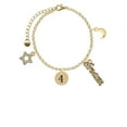 thumbnail image 2 of Delight Jewelry Goldtone Disc 1/2'' Number - 4 - Goldtone Dream Big Charm Bracelet, 7.5+2" Extender, 2 of 4