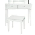 thumbnail image 2 of Inspired Home Quenby 2 Piece Vanity Table Set with Stool - White, Mirrored 2-Drawer, 2 of 6