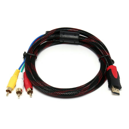 1.5M HDMI Male to 3 RCA Video Audio AV Cable Adapter For 1080P HDTV (Best Male To Male Audio Cable)