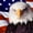 American Flag Bald Eagle, variant on Elephant Stock Grunge Wavy Us Flag Wall Art - Horizontal Canvas Wall Art - Bedroom Wall Decor - Flags Canvas - White And Blue Decor - 12" x 8"