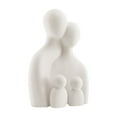 thumbnail image 3 of Danya B. Hans Cream Abstract Nesting Three Piece Family of 4 Decorative Accent Matte Ceramic Sculpture Figure Set, 3 of 8