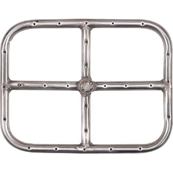 Dagan FR-2421S Rectangular Design Fire Ring, Stainless Steel