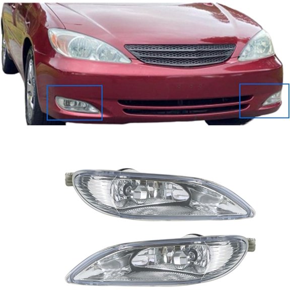 SEBLAFF 2Pcs Driving Fog Lights Lamp Replacement for 2002 2003 2004 Toyota Camry 2005-2008 Corolla 2002 2003 Solara with 9006 12V 55W Halogen Bulbs Fog Light