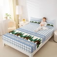 thumbnail image 4 of Manfei Aztec Bear Queen Sheet Set,Farm Cabin Check,4-Piece, 4 of 7