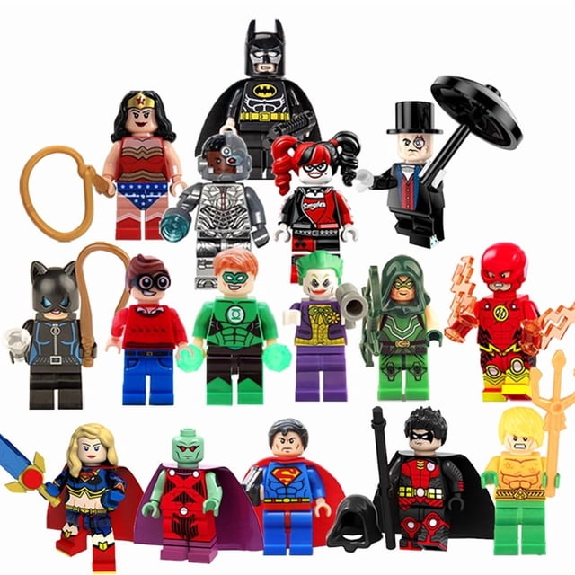 BrickRhapsody 16 Piezas Figuras de la Colección League of Legends | Joker Flash | Decoración de Escritorio y Regalos para Fans de Superhéroes