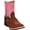 Brown-Multi, variant on Infant Toddler Girls Western Embroidered Heart Floral Detailed Leather Boot