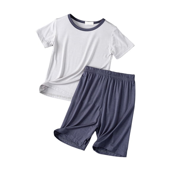 Linfrsh Toddlers Boys Clothes Toddler Baby Boy Summer Outfit Short Sleeve Dinosaur Pattern T-Shirt Elastic Waist Shorts Summer Trendy Clothes(GY1,Size 7-8 T)