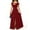 Red, variant on Jjayotai Women's Sexy Cold Shoulder Front Slit Flare Maxi Dress, V Neck Ruched Split A Line Long Party Dresses Green~ M