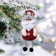 thumbnail image 1 of Juego de 4 adornos navideños colgantes | Muñeco de nieve de Papá Noel con patas largas de cuentas | Decoración para fiestas navideñas, para puerta, pared, ventana, hogar, cocina, oficina, mesa, 1 of 2