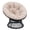 Black Rattan Beige Cushion, variant on LOGYAT Wicker Papasan Circle Chair, 360° Swivel Chair, 37" Living Room Chair, Indoor Outdoor Rattan Chair with Thick Cushion, Ideal for Teenagers,Black Rattan with Dark Grey Cushion