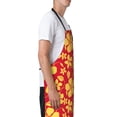 thumbnail image 3 of Pofeuu Red Vintage Flowers Print Waterproof Apron with Pockets Adjustable Cooking Aprons Kitchen Bib for Baking Household Cleaning, 3 of 8