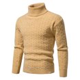 thumbnail image 3 of IROINNID Men's Sweater Turtleneck Long Sleeve Jumper Mid-Length Solid Color Casual Pullover Winter High Collar Sweater Coat Undershirt, 3 of 4