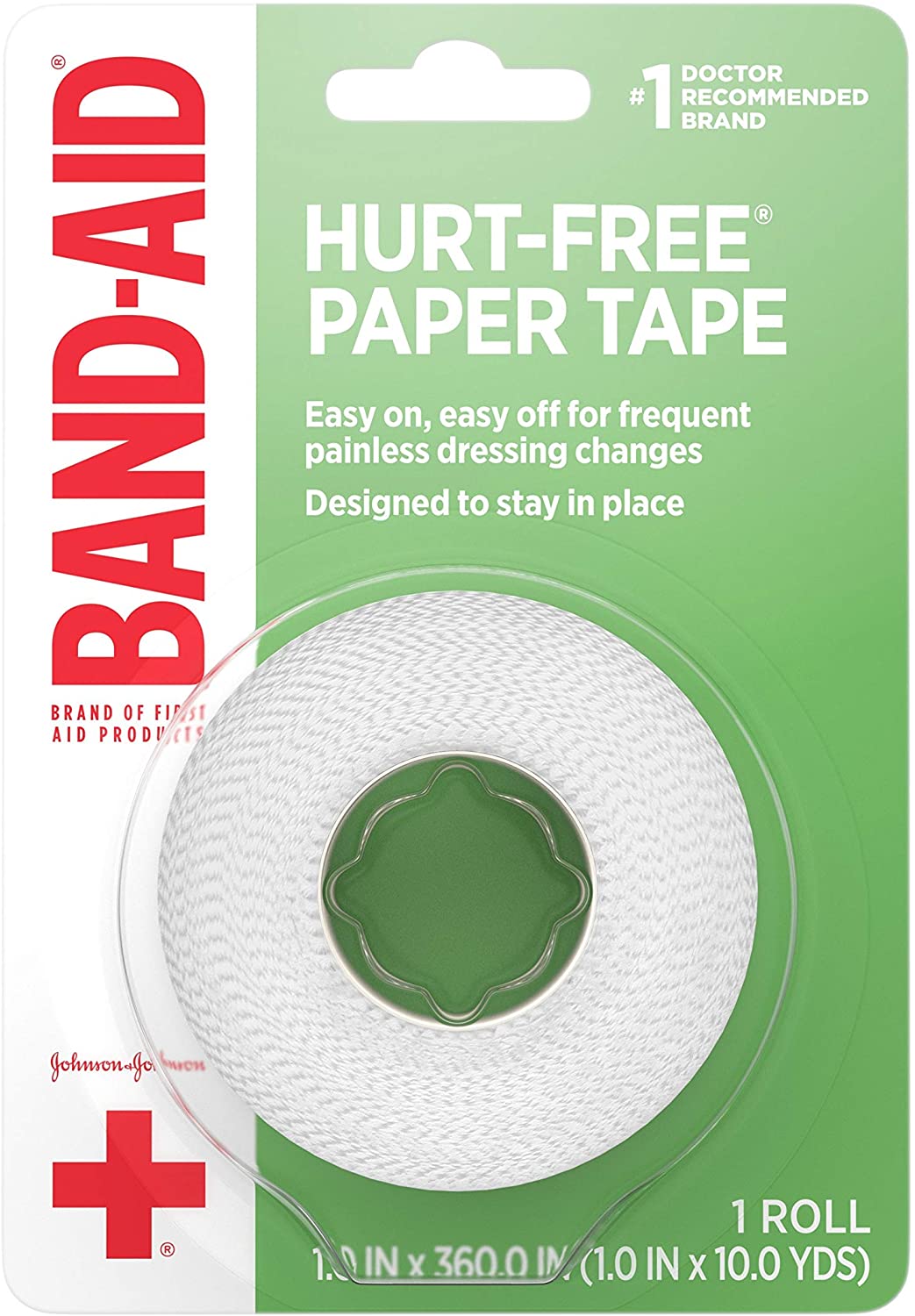 BandAid Brand First Aid HurtFree Medical Adhesive Paper Tape for