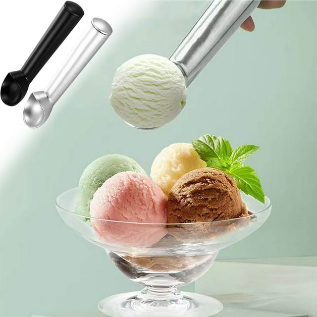Cuchara multifuncional para helados y bola de fruta - Herramienta de cocina de acero inoxidable de 18,5 cm para postres y delicias veraniegas