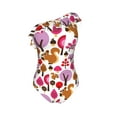 thumbnail image 5 of Wukai Squirrel In The Forest Chic One Shoulder Swimwear with Ruffle Design and Tummy Control Skirt: Fashionable, Supportive, Comfortable for Beach-Medium, 5 of 7