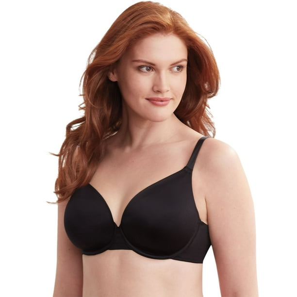 Bali Womens Beauty Lift Invisible Support Underwire Bra, 34D, Black 