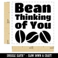 thumbnail image 2 of Coffee Bean Been Thinking Of You Cute Pun Self-Inking Rubber Stamp Ink Stamper - Pink Ink - Small 1 Inch, 2 of 7