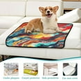 thumbnail image 6 of Qxltty Colorful Flow Patterns Cat litter Pads Pet Set of 3 Diaper Mats Center Anti-leakage Layer Absorbent Soft and Comfortable, 6 of 7