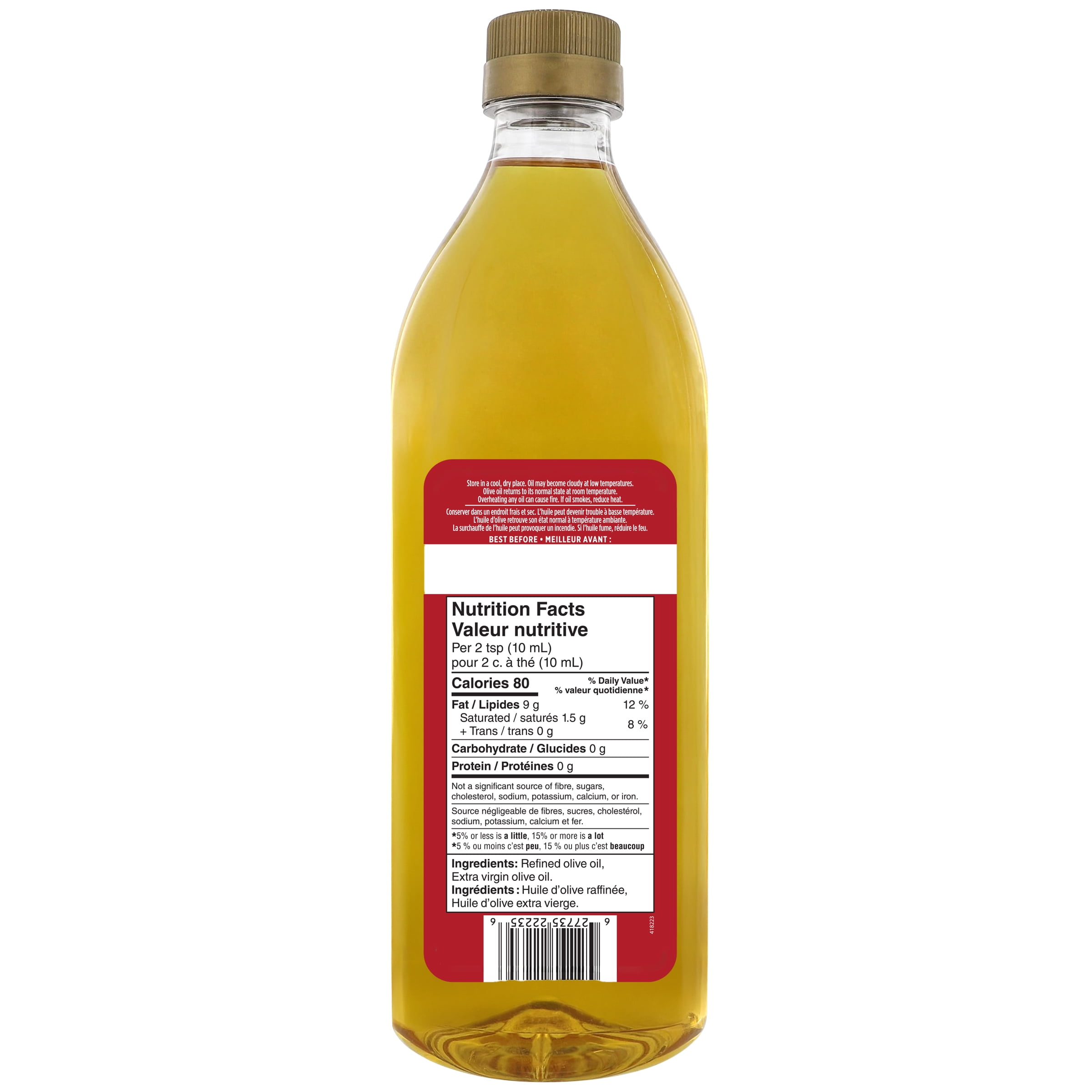 Huile d'olive pure Great Value 1 litre