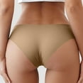 thumbnail image 4 of Dgankt Womens Underwear Fashion Casual Solid Color Seamless Ice Silk Sexy Mid Waist Underwear,Size S-XL, 4 of 6