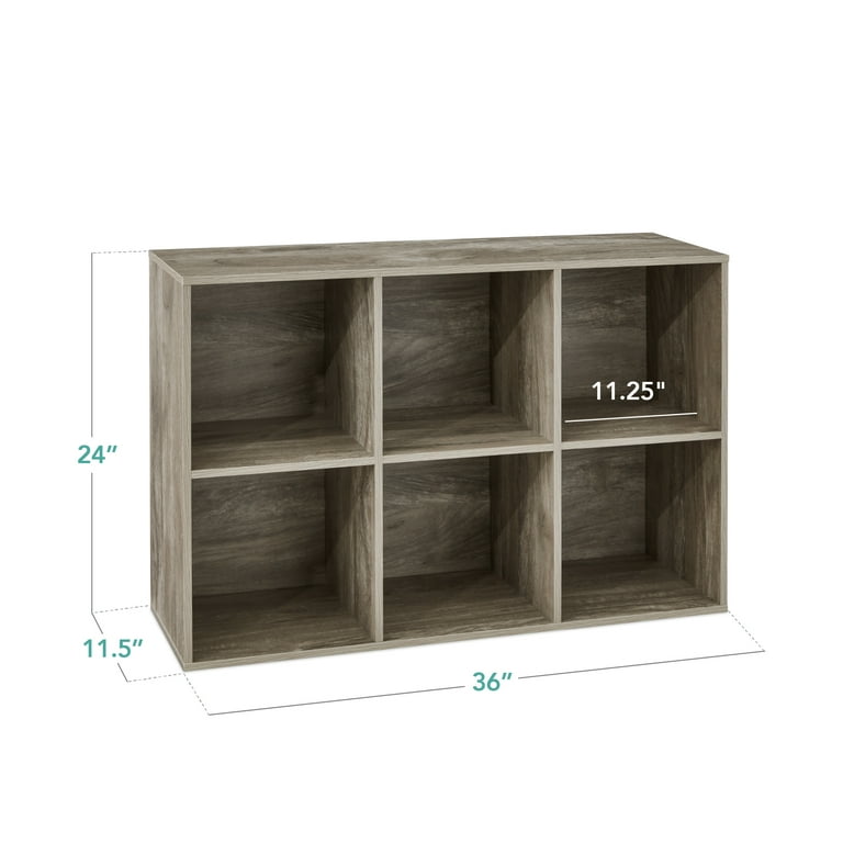 Best Choice Products 6-Cube Bookshelf, 36 x 11.5 x 24 inches