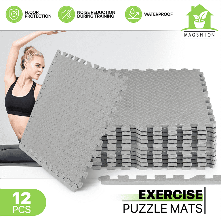 Magshion Puzzle Exercise Mat Gym Flooring Mat Interlocking