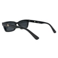 thumbnail image 3 of Womens Fashion Sunglasses Stylish Rectangular Frame UV 400 Black, 3 of 4