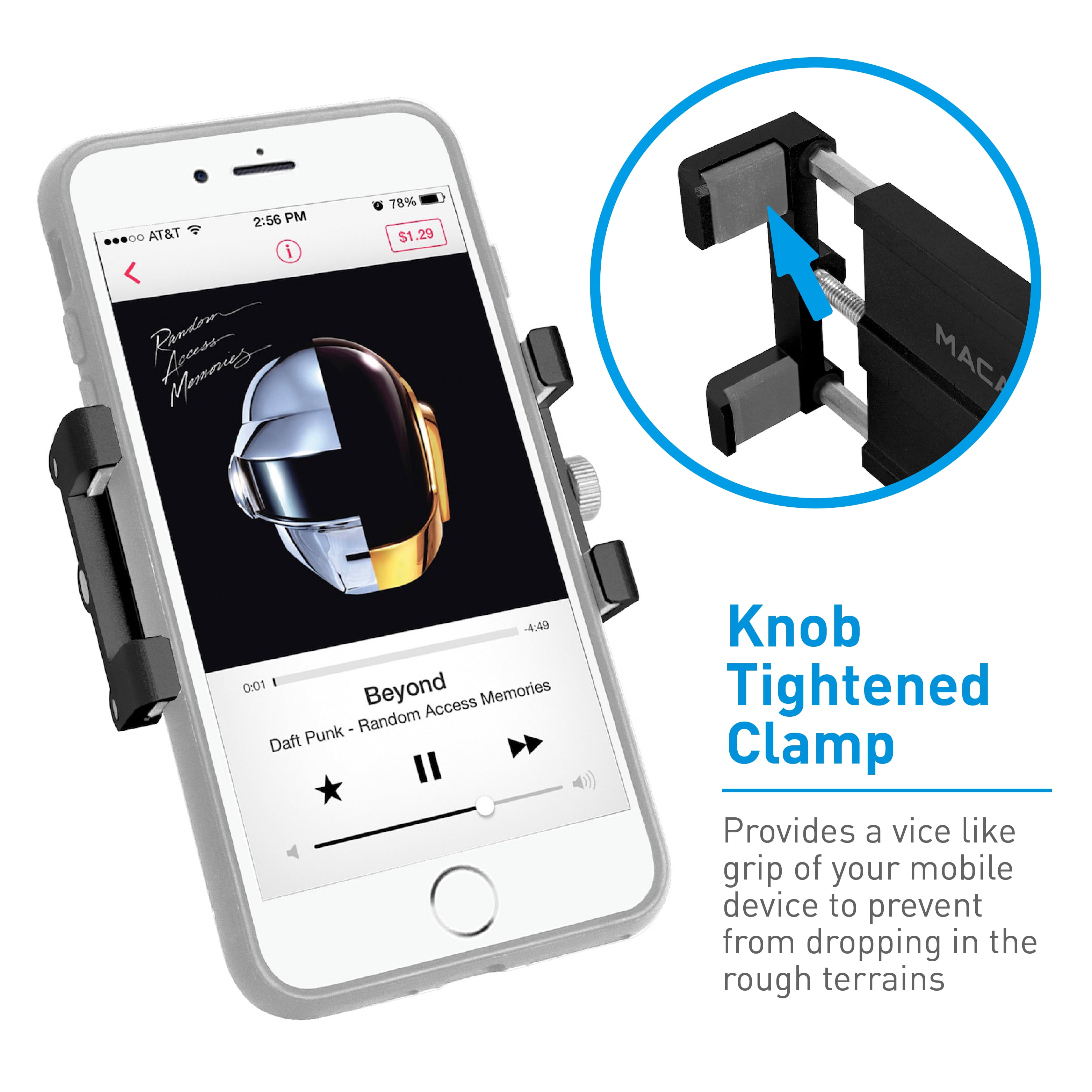 macally aluminum motorcycle mount