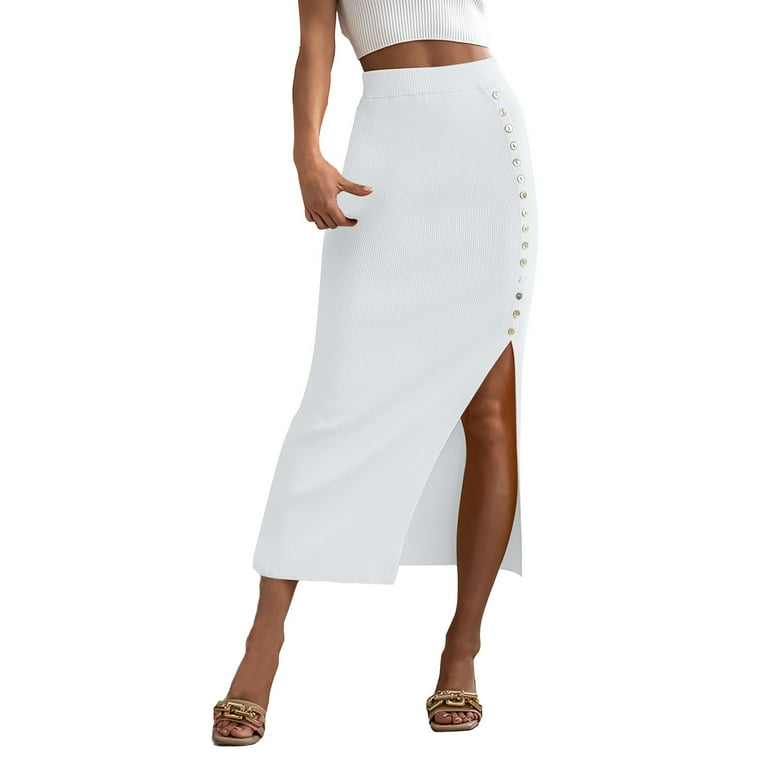 Knit skirt knee length outlet