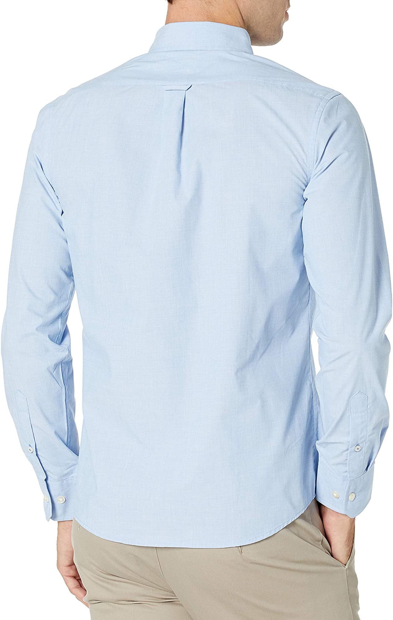 IZOD Mens Slim Button Down Long Sleeve Stretch Performance Solid Shirt