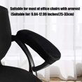 thumbnail image 2 of 2 Pieces Stretch Polyester Computer/Office/Rotating Desk Chair Armrest Covers Wheelchair Arm Rest Pad Elbows Forearms Slipcover - Black, 2 of 7