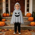 thumbnail image 2 of RMGVDSD Toddler Kids Baby Boys Clothes Halloween Ghost Poncho Cape Hooded Top Long Pants 2Pcs Holiday Party Fancy Dress Up Outfit School Daily Wear, 2 of 9
