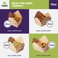 thumbnail image 4 of CIAO! Kraft Take Out Microwavable Food Containers, 76 oz No. 3 (200/case), 4 of 9