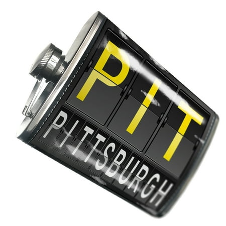 

NEONBLOND Flask PIT Airport Code for Pittsburgh