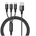 thumbnail image 5 of Cable de datos de uno a tres teléfonos móviles para Apple Android tipo-c cable de carga trenzado tres en uno, 5 of 5
