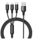 thumbnail image 5 of Cable de datos de uno a tres teléfonos móviles para Apple Android tipo-c cable de carga trenzado tres en uno, 5 of 5