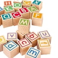 thumbnail image 4 of Hape: Pull-Along Cart With Stacking Blocks - Wooden Toy, ABC Letter Blocks, Load Into String Trailer & Take Along, Indoor/Outdoor, Kids Toddler Ages 2+, 4 of 8