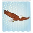 thumbnail image 3 of Ambesonne Eagle Shower Curtain, Pop Art Comic Falcon Bird, 69"Wx75"L, Pale Blue Cinnamon, 3 of 3