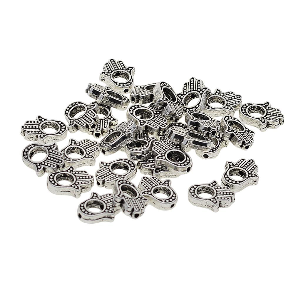 30 Pcs Tibetan Silver Pendants Charms for DIY Jewelry Making Findings Craft