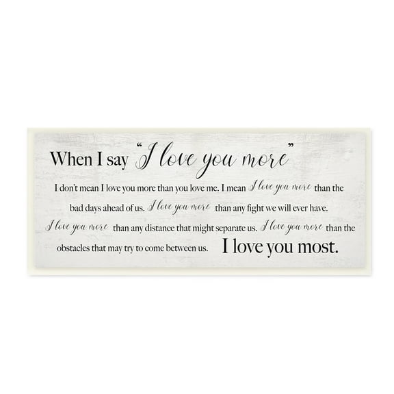 Stupell Industries I Love You Most Sentiments Storybook Typography Inspirational Painting Unframed Art Print Wall Art, 7 x 17