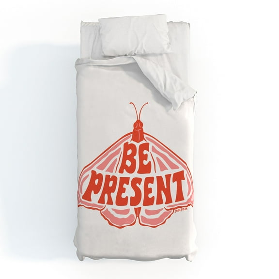 Society6 BE PRESENT by Sagepizza Duvet Cover