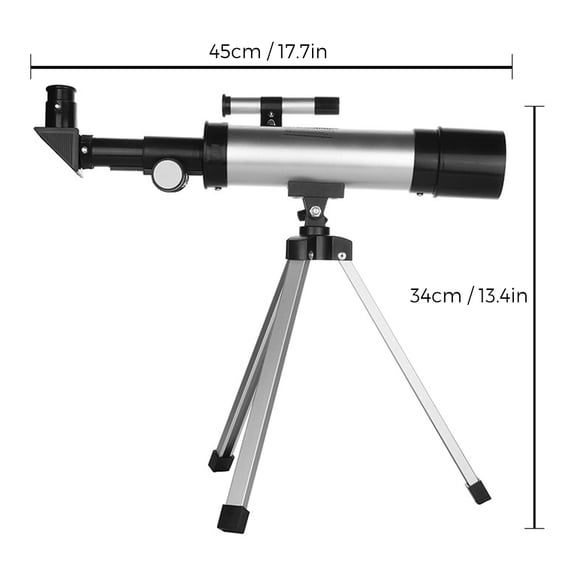 Telescopio astronómico astronómico para niños y principiantes 90x aumento de 90x telescopio con oculares y trípode de Buscador