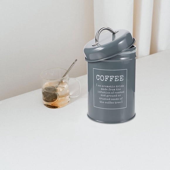 FONDOTIN 2Set Grey Metal Canister Sets For The Kitchen Airtight And Moisture Proof Storage
