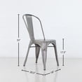 thumbnail image 2 of Chaise Latérale Empilable Moderne en Acier Rochelle - Qualité Contractuelle (Ensemble de 4), 2 of 5