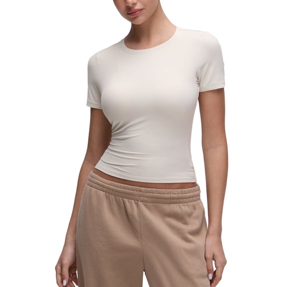 CRZ YOGA Softembrace Workout Tops for Women Soft Athletic Yoga Shirts Basic Short Sleeve T-Shirt