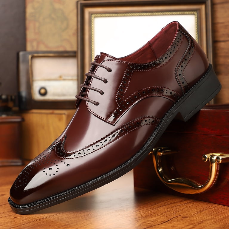 Men's Formal Dress Shoes, Comfortable Business Casual Lace-Up Footwear for Autumn, Office, Business Trips, Friend Gatherings, and All-Day Professional Wear