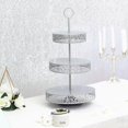 thumbnail image 2 of Efavormart 23" Tall SILVER 3-Tier Metal Reversible Dessert Cupcake Stand For Wedding Decoration Event, 2 of 5