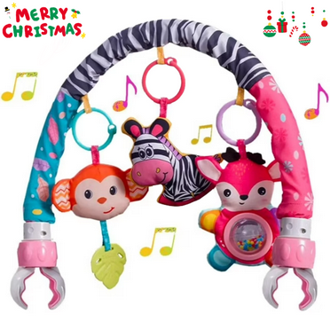 Crib Mobile for Girls, Baby Arch Mobile for Bassinet with Universal Clamps, Versatile Toy Bar for Baby Bouncer Stroller Arch Toy 0-3 Months, Baby Grils Mobile Toys 0-6 Months Car Seat Stroller Toys