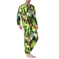 thumbnail image 2 of Balery st. patrick’s day gnomes Pijama para Hombre de Dos Piezas con Manga Larga, Conjunto de Dormir y Descanso Suave con Bolsillos-Large, 2 of 6